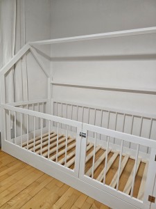Nowoczesne łóżko domek skandynawskie dla chłopca i dziewczynki